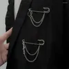 Broscher fjärilskedja hänge brosch för män kvinnor vintage midja artefakt barock punk gotisk harajuku streetwear smycken