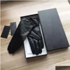 Fingerless Gloves 100% Sheepskin Inside Classic Brand Womens Warm Lined With Cashmere Rabbit Hair Muzzle Drop Delivery Fashion Acces Dhisf