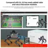 Yahboom 12dof Metal Robot Dog Bionic Dogzilla مع وحدة صوت Camear Lidar للتوت PI 4B PORGENT ROS2 PYTHON