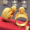 Wedding Rings XUHUANG Dubai Gold Plated Finger Ring Jewelry Wedding Party Gift For Women Arabic African Charm Designer Copper Jewellery 231123