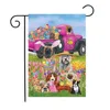 Drapeaux de bannière Drapeau de jardin de Pâques Festivals Vacances Saisons Décorations Accessoires Fête Dessin animé Impression Bannière Cour extérieure Drop Del Otve7