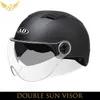 Casques de moto avec Double pare-soleil casque d'été qualité hommes femmes Scooter électrique sécurité ouvre équipement