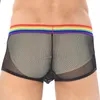 Mutande Intimo uomo Fori in rete Sexy Vedere attraverso Boxer Pantaloncini Vita bassa U Bugle Pouch Mutandine Hollow Masculina Calzoncillos