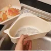 Kitchen Storage Triangular Sink Drain Strainer Basket Leftover Garbage Filter Hanging Vegetable Washing Drainer Rack