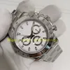 18 kolorowe męskie zegarek Chronograph Men 40 mm 116520 White Dial 904L Stal 7750 Ruch 116500 Automatyczne chrono sport 18K żółte złote zegarki mechaniczne