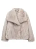 Women's Wool Blends Fashion Warm Fur Coat Women Elegant Turndown Collar Long Sleeve Outwear Short Female Autumn Winter Casual High Street Coats 231123