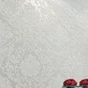 Wallpapers luxo branco damasco 3d estereoscópico em relevo papel de parede não tecido rolo quarto sala de estar capa azul creme rosa