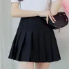 Юбки Женщины с высокой талией плиссированная юбка Y2K Summer Casual Kawaii Aline Plaid Black Tennis Японская школьная форма для девочек 230424