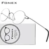 Monturas de gafas de sol FONEX Gafas sin tornillos Gafas graduadas Marco Mujeres Miopía redonda Óptica Dinamarca Gafas coreanas Hombres 231123