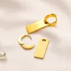 Earrings Luxury Square Stud Earring 18K Gold Earrings Designer Jewelry Wedding Party Gifts Charm Earrings Women's Love 2023 Stainless Steel Jewelry Wholesale