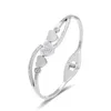 Bangle Fashion Diamond Heart Gold Bracelet For Women Luxury Woman Jewelry Adjustable Size