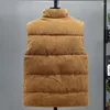 Herenvesten Mouwloze jas voor heren Herfstvest Verdikte gewatteerde wintervestjas met opstaande kraag Winddicht Warm met