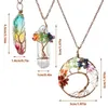 Pendant Necklaces 3 Pcs Tree Of Life Necklace Aesthetic Jewelry Elegant Crystal Set Fashion Accessory Gemstones For Women Teen Girls