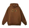 Kvinnors huvtröjor tröjor män hoodies gul man retro smiley ansiktsbrev tryck tröja vårtrend långärmad topp high street drews huvored