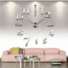 3D DIYアクリルミロアウォールステッカー時計時計時計Quartz ModernEloj de Pared Home Decoration284o