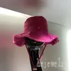 Luksusowa męska designerska czapka damska delikatny kapelusz typu Bucket duże płaskie okrągłe postrzępione rondo przenośne casquette modne charakterystyczne kapelusze typu Bucket sukienka na co dzień PJ027 B23