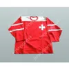 Custom SWITZERLAND NATIONAL TEAM HOCKEY JERSEY NEW Top Ed S-M-L-XL-XXL-3XL-4XL-5XL-6XL