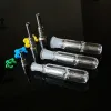 Mini 10mm 14mm 18mm Joint Small Nector Collectors Kit NC Kits Oil Dab Rigs With Titanium Nail Plastic Clip NC09 12 LL