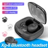 XG-8 TWS Bluetooth Earphone Stereo Bass LED Display Charger Wireless Earuds Handfri Candy Color Sport Hörlurar med detaljhandelslådan