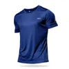 Men's T-Shirts High Quality Polyester Men Running T Shirt Quick Dry Fitness Shirt Training Exercise Clothes Gym Sport Shirt Tops Lightweight Z0424