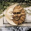 Itens de novidade Sol e lua escultura de parede Celestial Icons of Astronomy Garden Decor Outdoor Catcher Vintage Ornament321s