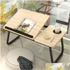 Andra möbler Portable Folding Laptop Desk Lazy Table Bed Soffa Liten Computer Standing Home Installation Drop Delivery Garden DH6WQ