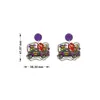 Dangle Earrings Mardi Gras Carnival Decoration Truckカラフルなビーズワニロブスター女性のための耳のペンダントアクリルジュエリー