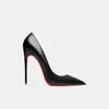 Dress Shoes Women's Red Shiny Bottom High Heels Brand 12 Cm Sexy Matte Party Pointed Wedding Shallow Mouth Single