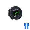 New DC 5-48V Car Motorcycle Voltmeter Mini Digital Waterproof LED Panel Tester Display Round Volt Meter Gauge