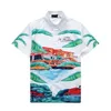 Camisetas Plus para hombre Polos Verano Nueva moda Camiseta con cuello redondo Camisa de manga corta de algodón Camisa hawaiana con estampado de playa Pantalones cortos traje deportivo r44