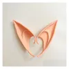 Máscaras de festa Elf Ear Halloween Fada Cosplay Acessórios Máscara de festa de vampiro para látex macio falso 10cm e 12cm Wx99344311161 Drop Delive OT6UB