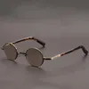 Zonnebrillen vazrobe kleine ronde glazen mannen vintage vrouwelijke bril met natuurlijke kristallen stenen lens steampunk retro -bril smallesunglasses