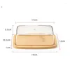 Plates Butter Container Storage Cheese Plate Dish Bamboo Box Kitchenware Set