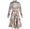 red heart plaid dresses for women long sleeve designer summer dress women's clothing