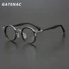 Güneş gözlükleri çerçeveler vintage yuvarlak asetat gözlükleri çerçeve erkekler retro miyopi optik reçeteli gözlükler kadınlar Kore lüks marka gözlük 231123