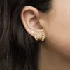 ROXI Women Jewelry 14 K Solid Classic Elegant Glossy Hie Gold Filled Hoop Earrings