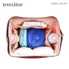 2023Fashion Insular Brand 대용량 엄마 배낭 방수 아기 기저귀 배낭 배낭 기저귀 가방 교체 가방
