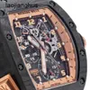 Richardmills Watch Swiss Automatic Watches Richars Carbon Fiber Tpt Rose Gold Asian Edition Rm004v3 Limited Mens