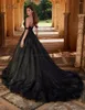 Wedding Dress Charming Off-shoulder Black Dresses 2023 A-line Lace Halloween Bridal Gown Church Bride Vestido De Novia