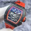 Richardmills Orologio Orologi meccanici svizzeri Miller Rm011fm Midnight Fire Global Limited Edition 88 Colore nero e rosso Quadranti scavati Data Cronologia Me