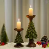 Ljusstakare vilad julgran ljusstake hartshållare figurer vardagsrum bordsdekoration tillbehör år x-mas dekor