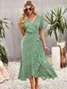 Casual jurken dames vintage boho bloemenprint zomerjurk vrouwen casual losse vakantie strand lange jurk vrouwen zonsondergang vrouwelijk gewaad vestidos 230424