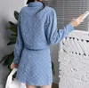 Designer Kvinnors Two Piece Dress Long Sleeve Jeans Jacket denim kjol Set Women's Clothing