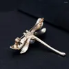 Brooches Elegant Breast Pin Dragonfly For Women Pearl Enamel Brooch Pins Coat Decoration Lady Gifts Fashion Jewelry