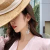 Dangle Earrings Design Sense Fashion Jewelry Asymmetric Beauty Face Flower Female Japanese And Korean Temperament Tassel Earrings.