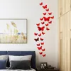 Adesivi murali 25 pezzi 3D farfalla specchio adesivo decalcomania arte rimovibile decorazione matrimonio camera dei bambini