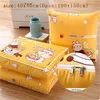 Blankets 2 In 1 Cushion Pillow Portable Foldable Throw Pillows With Zipper Closure Sofa Car Office Nap Blanket Quilt Bedding Home Decor 231124