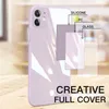 iPhone 14 13 Case 11 12 Pro Max 13 Mini X XR XS Max 8 7 Plus SE 케이스 액체 정사각형 유리 충격 방지 소프트 프레임 커버