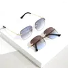 Sunglasses Charmleo Fashion Square Wrapped Women Men Luxury Sun Glasses Eyewear Ladies Shades Gradient Anti-reflective UV400