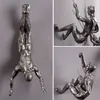 W stylu przemysłowym Climbing Man Żelazny drut wisząca dekoracja Rzeźby Rzeźby Kreatywne retro prezentowanie posągu wystrój T20061347V